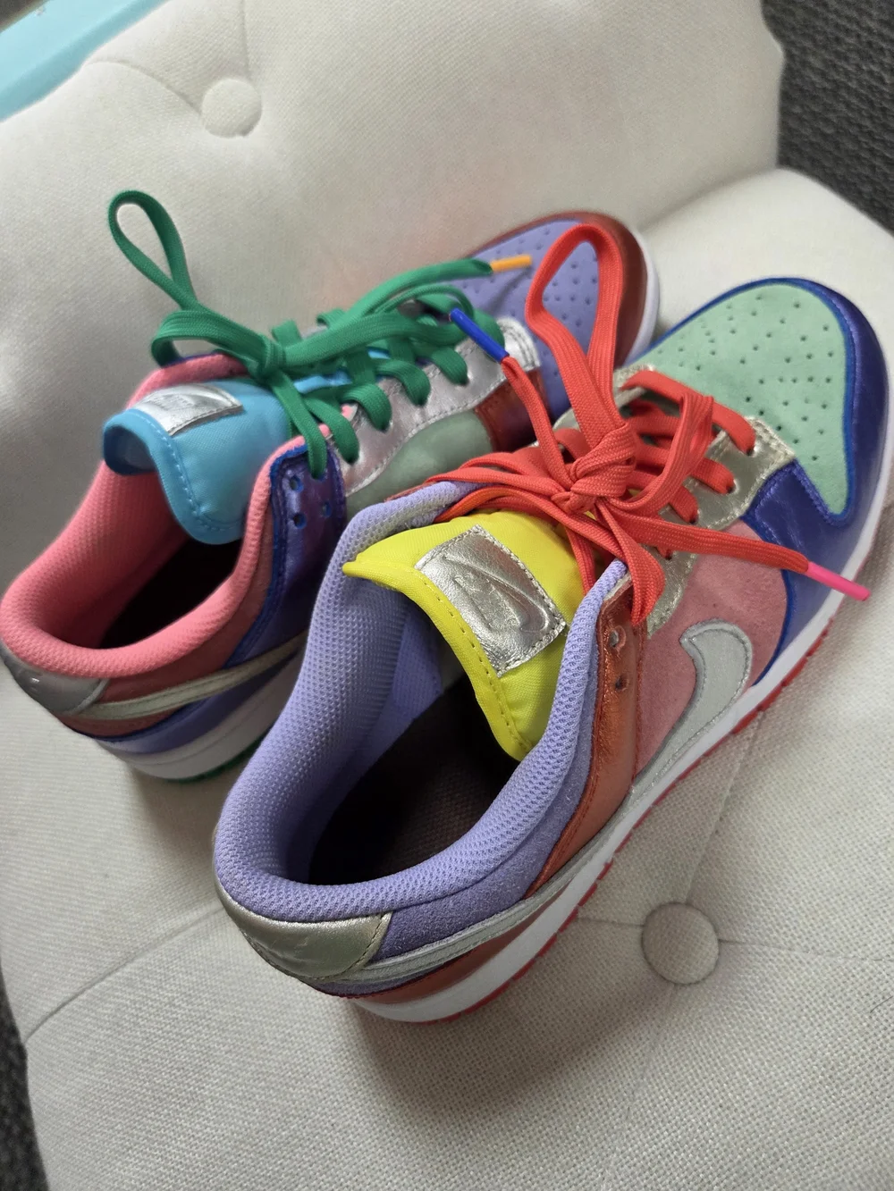 Nike Multicolor Womens DUNKS Low-Top Athletic Sneakers